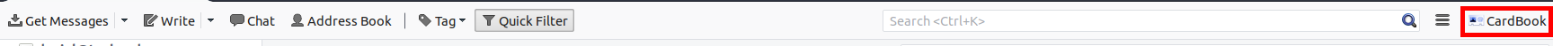 CardBook icon in Thunderbird toolbar