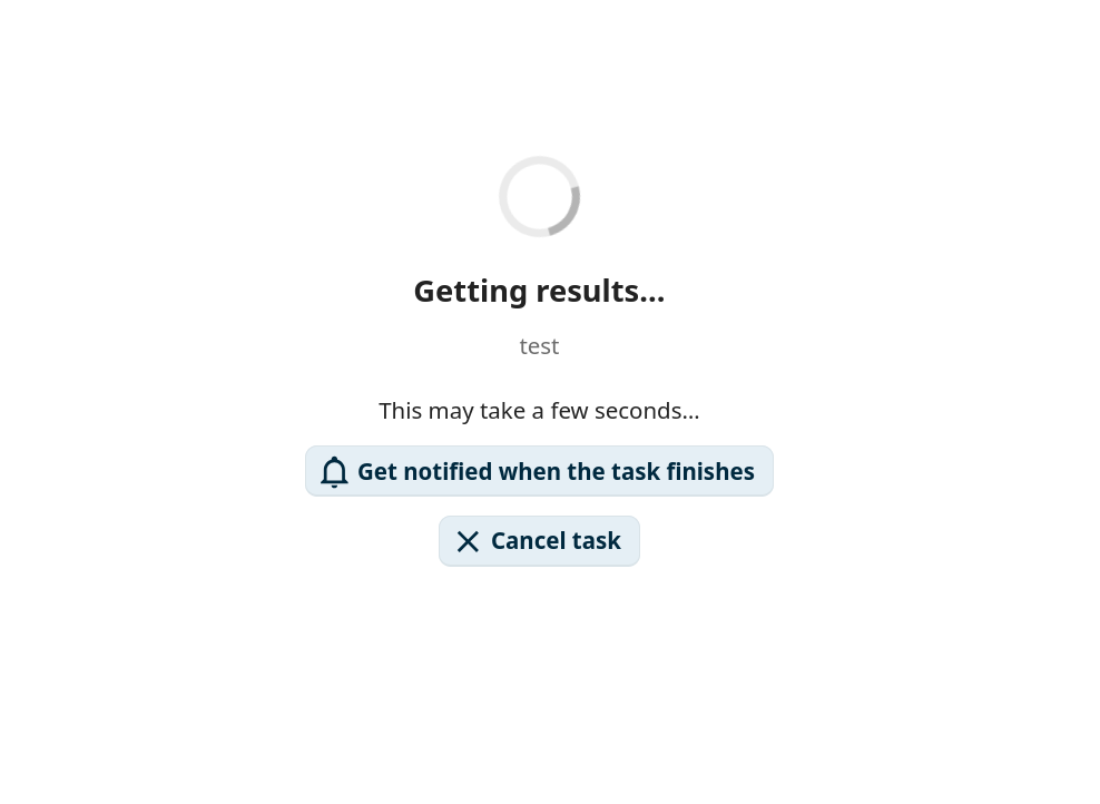 Waiting for task results.